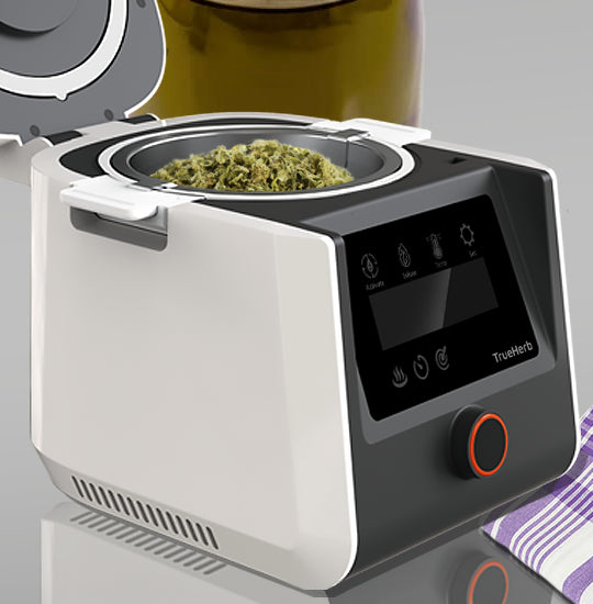 How True Herb H-Brewer Works - Step 1: Add Bud Flower Cannabis