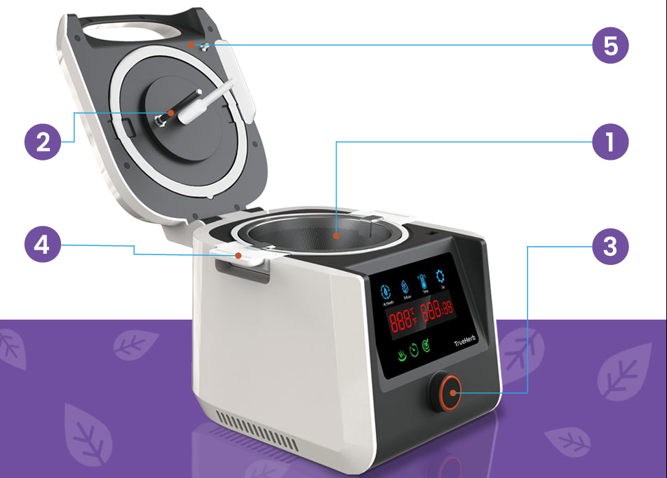 True Herb H-Brewer 2 in 1 Decarboxylator and Infuser Machine Features